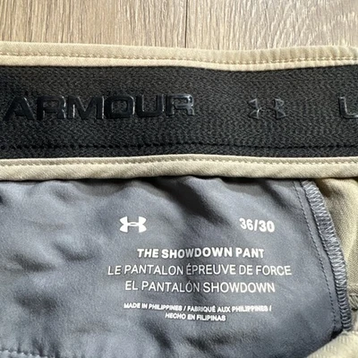 Under Armour Pants Mens 36 36x30 Beige Chino Golf Stretch Straight Showdown UA - Image 1 of 4