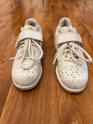 Adidas Powerlift 3.1 Blanco Dorado Hombre Tenis EE. UU. Talla 6 AC7467 Gimnasio Levantamiento de Pesas Foto 1 de 4