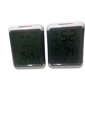 2×ThermoPro Digital Indoor Thermometer Hygrometer Touchscreen Humidity Monitor - Image 1 of 4