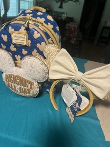 Disney Parks Scented Beignet All Day Backpack & Matching Ears Disney Loungefly - Picture 1 of 3
