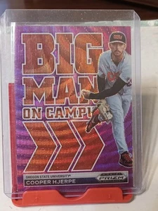 COOPER HJERPE 2022 BIG MAN ON CAMPUS Purple Wave PRIZM Rookie Baseball Card - Picture 1 of 3