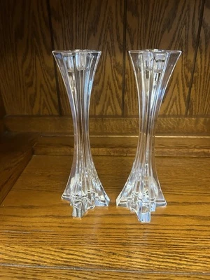 Lindo conjunto de 2 castiçais vintage Lenox Crystal Ovations DEVOTION - Imagem 1 de 4