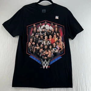 Camiseta gráfica WWE I Was There France 2024 Tour para hombre M cuello redondo suéter negra - Imagen 1 de 10