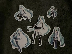 Volcaloid Hatsuni Miku Set Of 5 Stickers - Picture 1 of 6