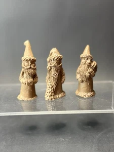 3er Set PECAN HARZ WEIHNACHTSMANN UNBEMALT Miniatur WEIHNACHTSMANN RARITÄT Vintage - Bild 1 von 8