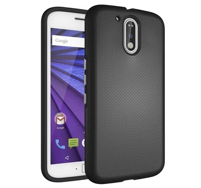 Custodia Tipo Armor Rugged (Pc+Tpu) Nera Per Motorola Moto G4 / G4 Plus - Immagine 1 di 4