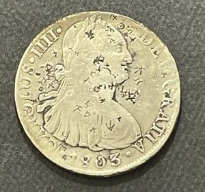 Peru 1803 LIMAE JP 8 Reales Silver Coin: Carlos IV - Picture 1 of 3