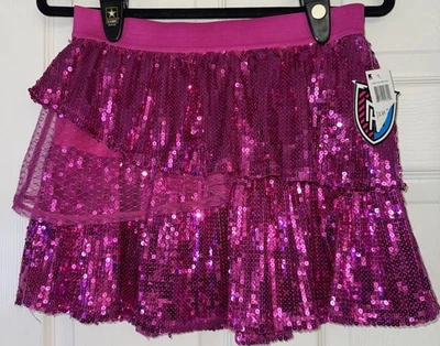 NWT 2012 Monster High KMART Girls Youth Skirt Xl 14/16 Pink Lined Sparkle Tutu - Image 1 of 4