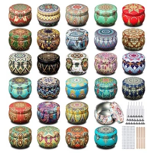 28PCS 4.5oz Empty Candle Tins, Matte Candle Jars Candle Containers with Lids,... - Picture 1 of 6