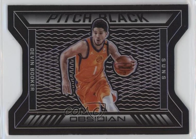 2020-21 Panini Obsidian Pitch Black Electric Etch Purple /75 Devin Booker #28 - Image 1 of 2