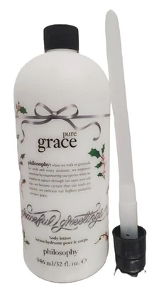 Philosophy Pure Grace Body Lotion 32 OZ + W/PUMP + SOAP & WATER FRESH  extras :) - Image 1 of 4