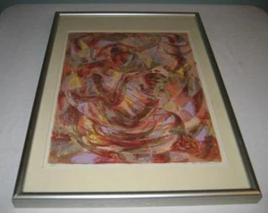 VINTAGE '60s ISRAELI SCHOOL MOTHER & BABY LISTED PRINT - Picture 1 of 1