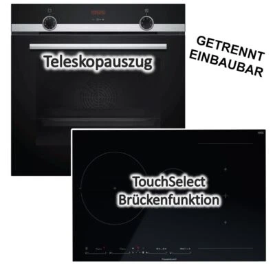 Herdset Siemens Backofen mit Küppersbusch Induktionskochfeld - 80 cm, autark - Bild 1 von 4