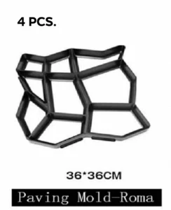 4 PCS. DIY Pave Cement Mold,Concrete Walkway, Garden Stepping Stones,Landscaping - Picture 1 of 2