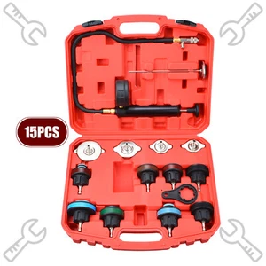 Coolant Pressure Tester Cooling System Radiator Refill Vacuum Pump Test Tool Kit - Picture 1 of 7