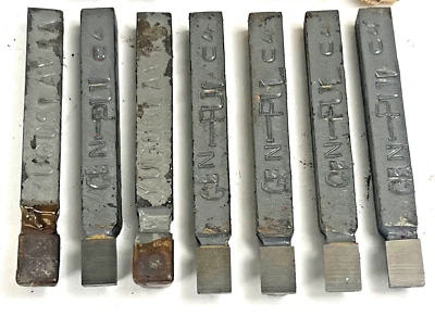 1/4"  Lathe Cutting Tools(7) Carbide Tip C4 Square Nose - NEW - Image 1 of 4