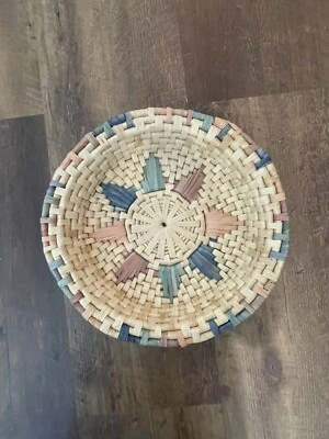 Cesta de paja de mimbre cazuela almohadilla caliente granja arte de pared funcional de colección Foto 1 de 4