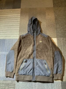 Mens Burton Size Small Brown Jacket DryRide Nappy Fleece Hooded - Picture 1 of 12