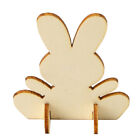 10 Pcs Wooden Desk Art Rabbit Model Bunny Figurine Home Decor
