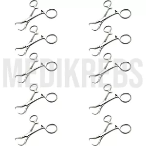 Morsetto asciugamano Backhaus 9 cm - 3 1/2"" (Set di 10) O Grado Strumento in acciaio tedesco - Foto 1 di 2