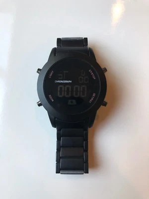 Breda Black Chronograph Watch Model Number #8214 - Image 1 of 2