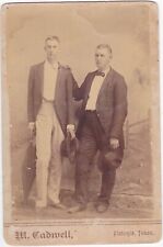 Cabinet Card Photo of Two Western Dandies from Flatonia Texas by Cadwell