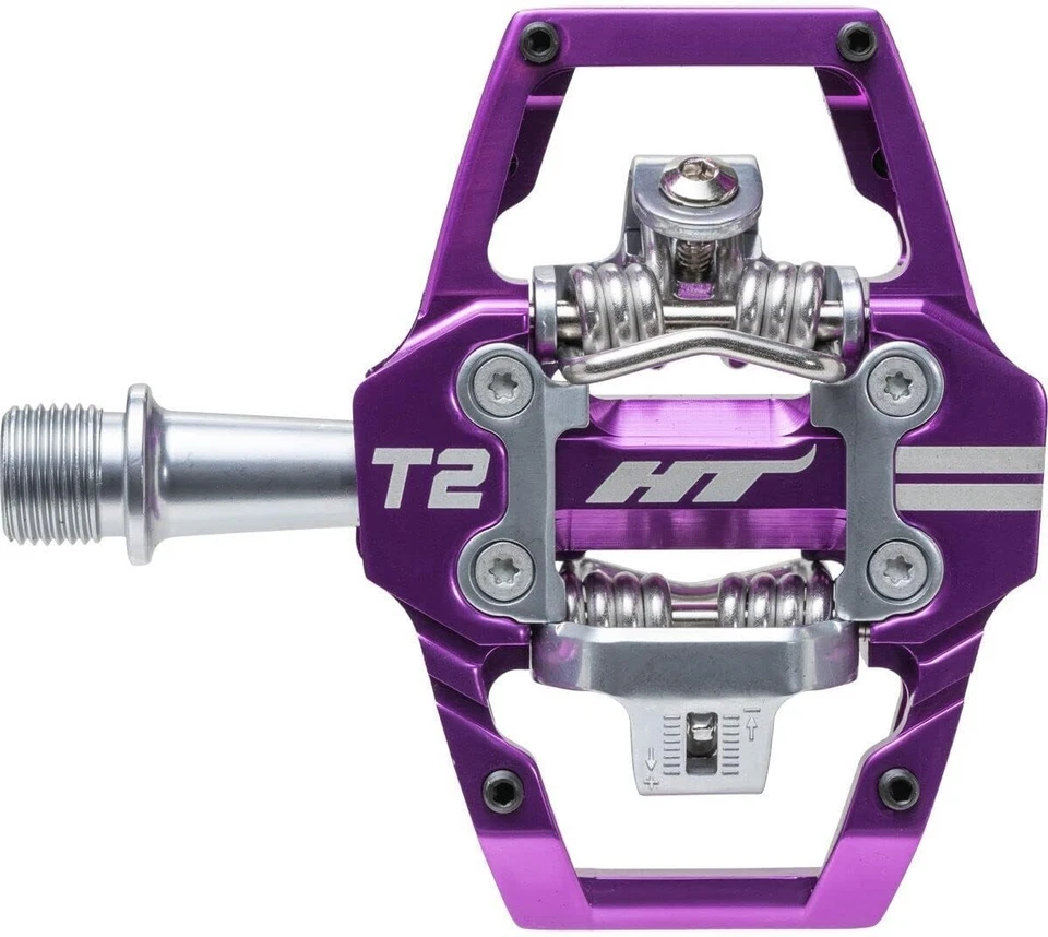 HT Components T2 Clipless Platform MTB Mountain Bike Pedals - Purple - Image 1 of 1