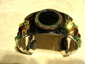 Signed JON MICHELS Sterling Cuff Bracelet - Picture 1 of 10