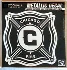 Chicago Fire 6 Inch Decal Sticker, Metallic Chrome Shimmer Design, Vinyl Die...