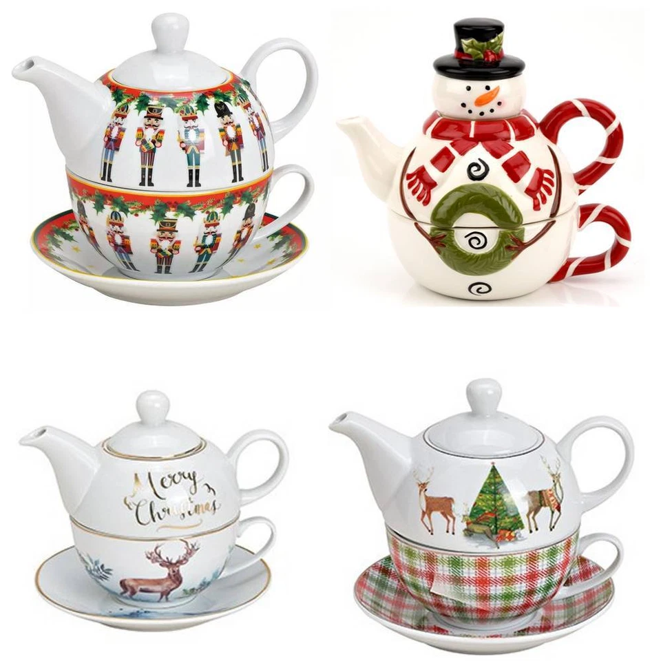 Tea for One Teekanne Teetasse-Teeset/Tea4One -Weihnachtskanne Weihnachtstasse - Bild 1 von 1