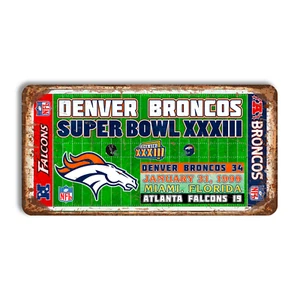 Metal sign Denver Broncos vintage Denver Broncos super bowl 1998 1999 Broncos - Picture 1 of 5