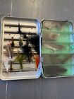 Vintage Perrine Aluminum #99 Fly Fishing Box With Flies