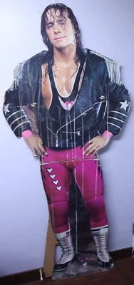 Póster Standee Bret Hart WWE WWF Hitman RECORTE DE CARTÓN de colección 1995 EE. UU. Foto 1 de 4