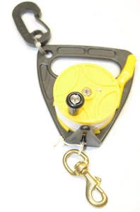 Yellow Scuba Diving Diver Dive Reel & Handle, Thumb Stopper, Line, Bolt Snap - Picture 1 of 2