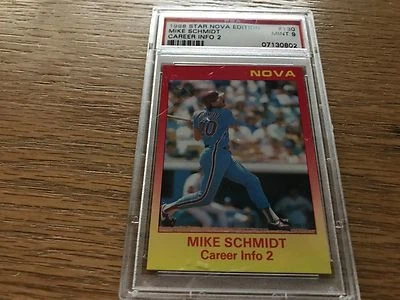 Tarjeta graduada Star MLB Nova Mike Schmidt Phillies 1988 PSA 9 como nueva  Foto 1 de 2