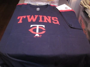 NWT MAJESTIC MINNESOTA TWINS BASEBALL S/S MENS T SHIRT NAVY 4X / 4XB - Picture 1 of 1