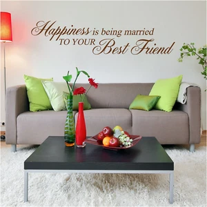 Happiness is being married to your best friend - vinyl Wall Art - Home decor - Foto 1 di 1