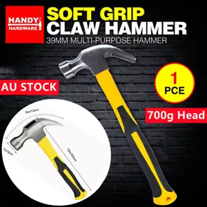 Claw Hammer 700g Non Slip Soft Grip Hand Tools Shock Reduction All-purpose DIY - Picture 1 of 12
