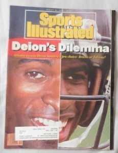 Deion Sanders Atlanta Braves August 24 1992 Sports Illustrated Magazine Ex - Picture 1 of 1