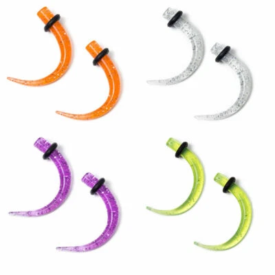 Estiradores de oreja anillo tórico brillo 6 g 2 piezas Foto 1 de 4