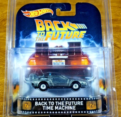 Hot Wheels Back to the Future Time Machine 2016 Real Riders Retro Entertainment - Image 1 of 3