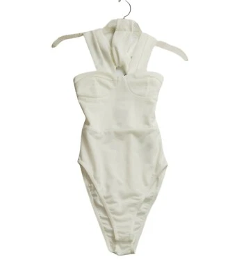 Body para mujer Boohoo blanco talla 2 con tiras  Foto 1 de 4