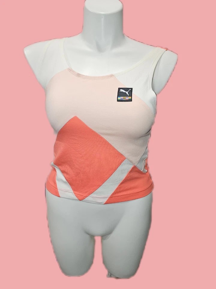 Puma Pi Scoop Neck Tank Top Womens Size M Casual Athletic 599703-24