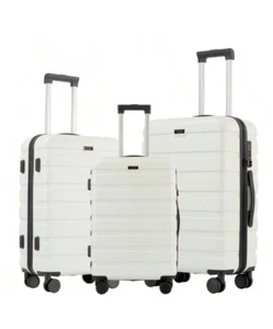 3Pcs Luggage Set 20/24/28" ABS Hardside Travel Trolley w/TSA Lock,Spinner Wheels - Picture 1 of 8