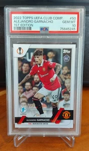 Alejandro Garnacho Topps UEFA Club Competition 1st Edition Rookie RC PSA 10 - Picture 1 of 2