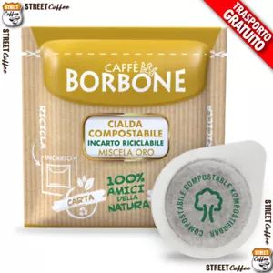 150 Cialde Filtro carta Caffè Borbone ESE 44mm Miscela Oro Gialla gratis - Foto 1 di 1