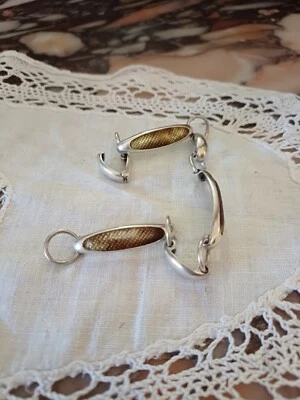 Argento 925. Bracciale Stile Ottaviani Con Smalti Motivo " Pitonato" Anni 70. - Immagine 1 di 4