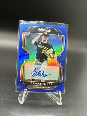 2022 Panini Prizm Draft Picks Auto #PDP136 Spencer Miles (Blue) /99 - Image 1 of 2