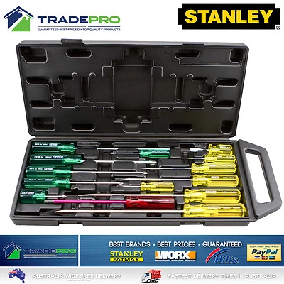 Stanley 14pce Screwdriver Set in Carry Case PRO 14pc Screw Driver Kit 1222520 - image 1 of 4