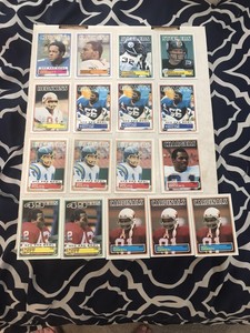 1983 Topps Football Dorsett Riggs Harris Bradshaw Taylor Fouts Lott (17 Cards)
